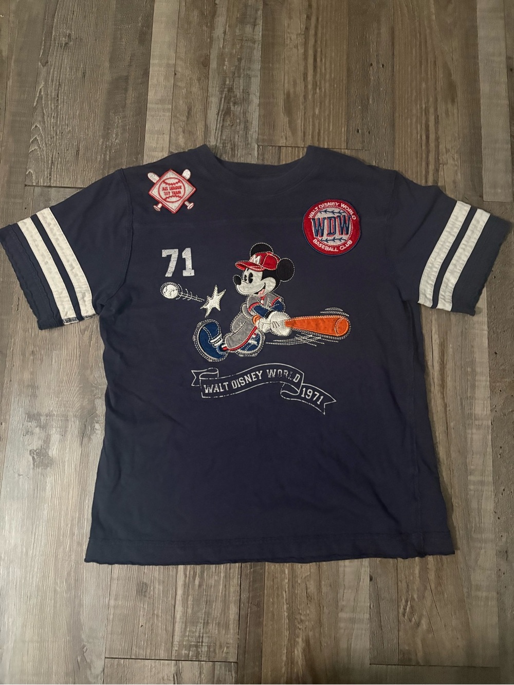 Disney Mickey Mouse Navy Baseball Tee